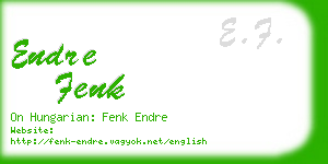 endre fenk business card
